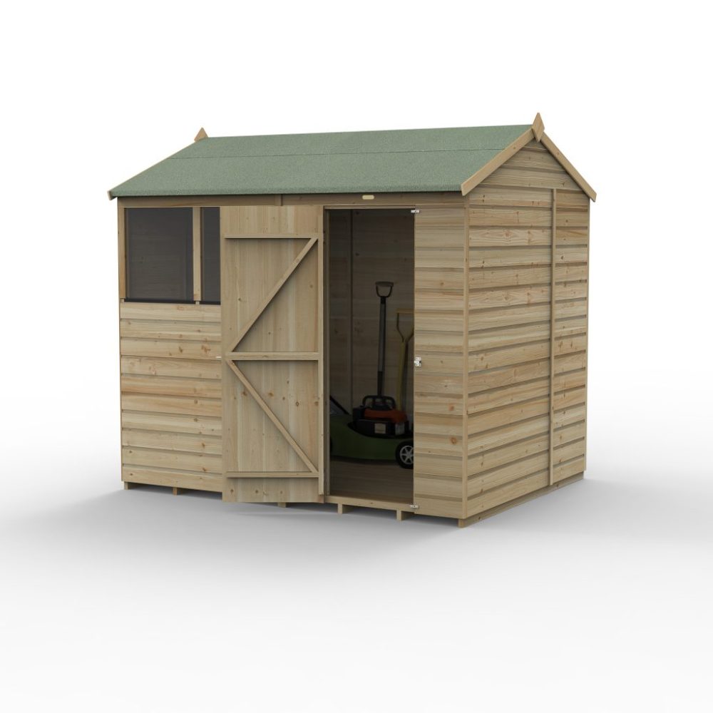 Forest Beckwood 8 x 6 Reverse Apex Shed - 2 Windows - Image 2