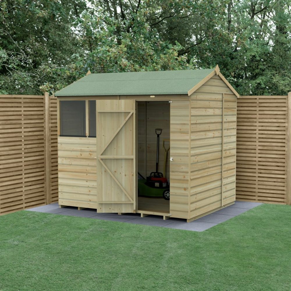 Forest Beckwood 8 x 6 Reverse Apex Shed - 2 Windows