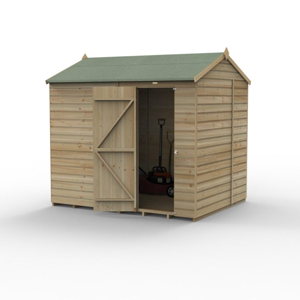 Forest Beckwood 8 x 6 Reverse Apex Shed - No Windows - Image 4