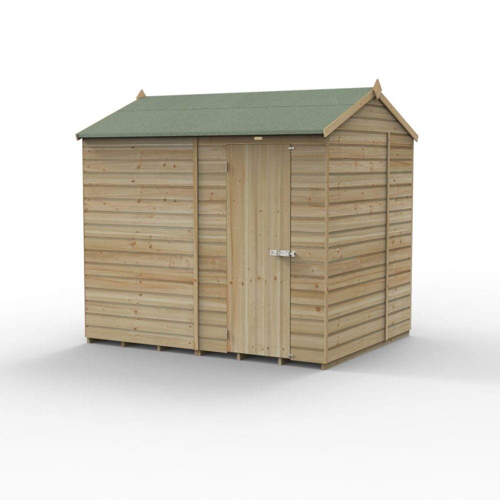 Forest Beckwood 8 x 6 Reverse Apex Shed - No Windows - Image 3