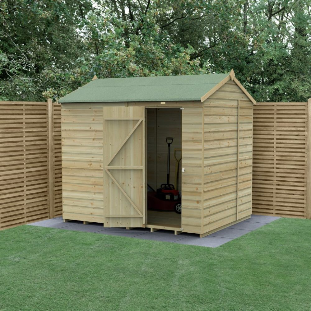 Forest Beckwood 8 x 6 Reverse Apex Shed - No Windows