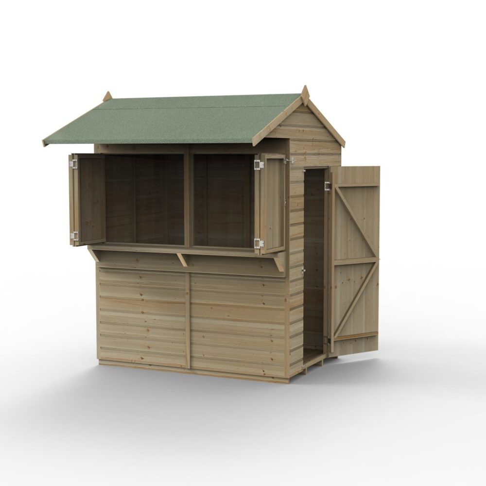 Shiplap PTR 4 x 6 Reverse Apex Garden Bar