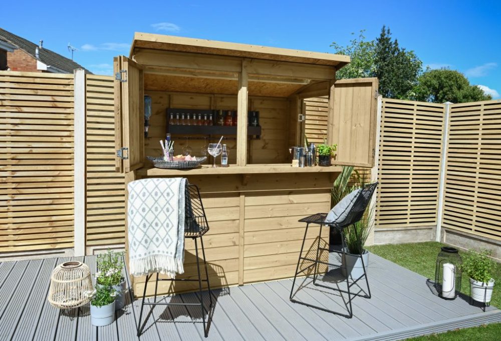 Forest 6x3 Shiplap PTR Pent Garden Bar - Image 10