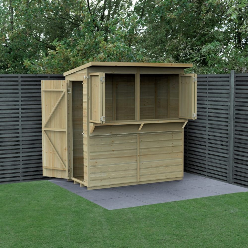 Forest 6x3 Shiplap PTR Pent Garden Bar - Image 4
