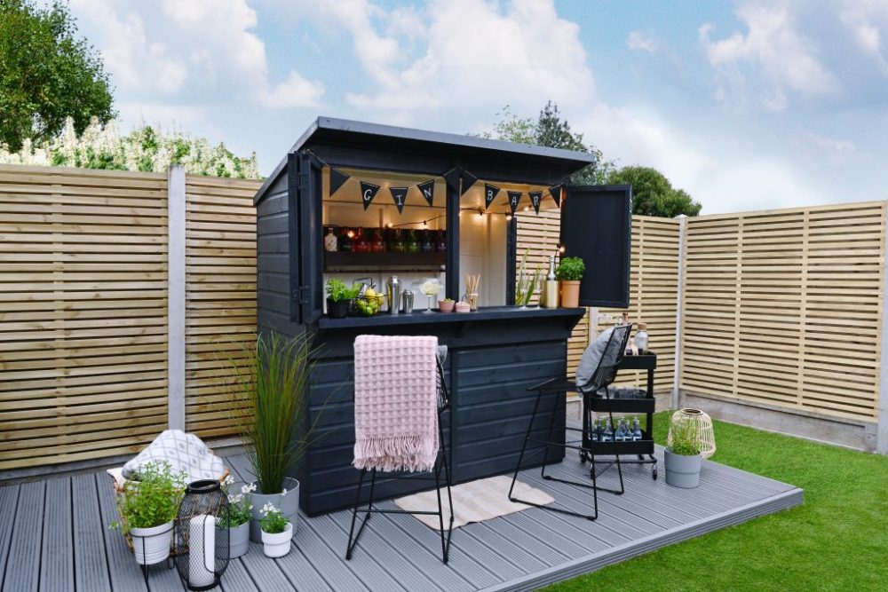 Forest 6x3 Shiplap PTR Pent Garden Bar - Image 8