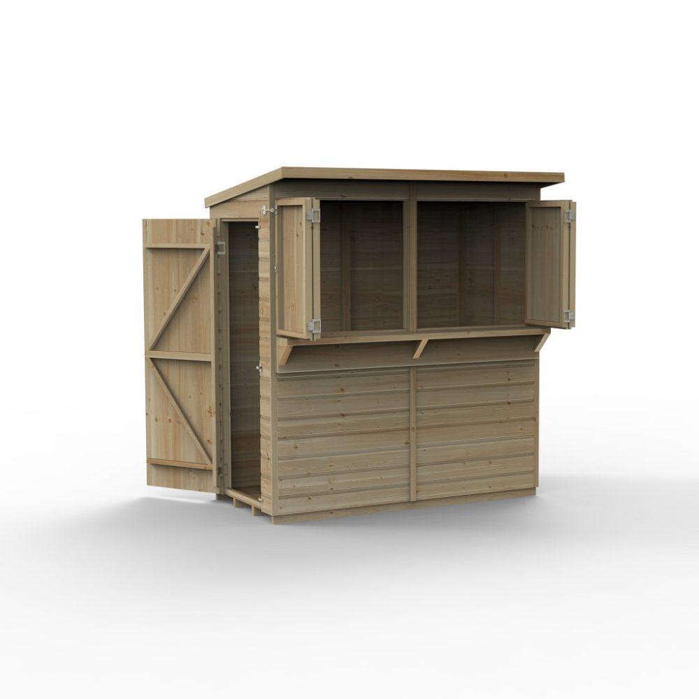 Forest 6x3 Shiplap PTR Pent Garden Bar - Image 6