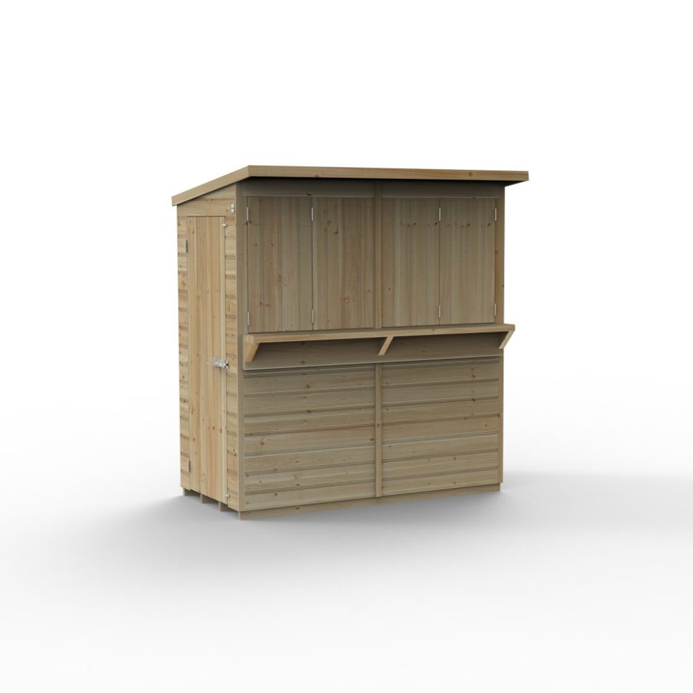 Forest 6x3 Shiplap PTR Pent Garden Bar - Image 5