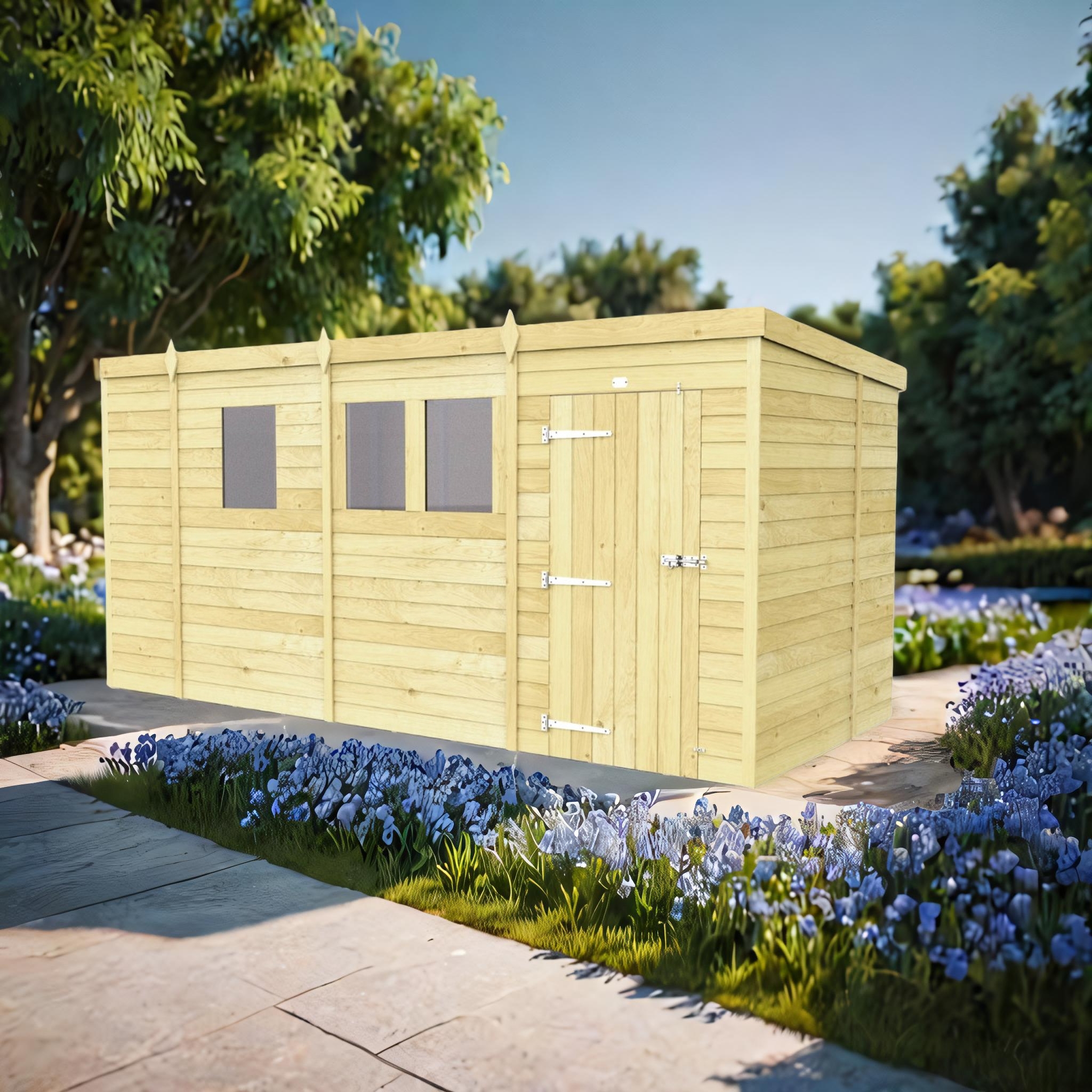 13ft x 7ft Pent Shed