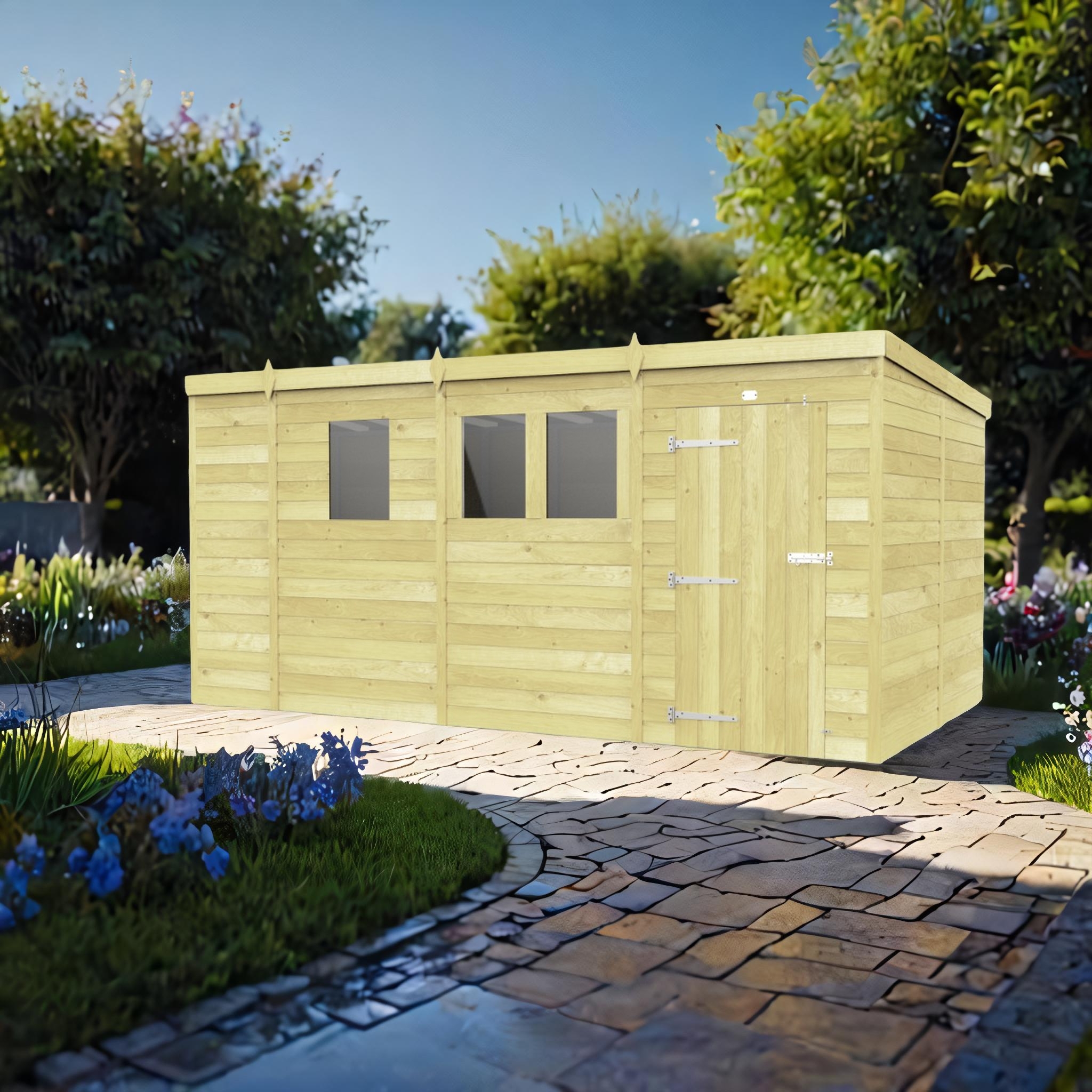 13ft x 8ft Pent Shed