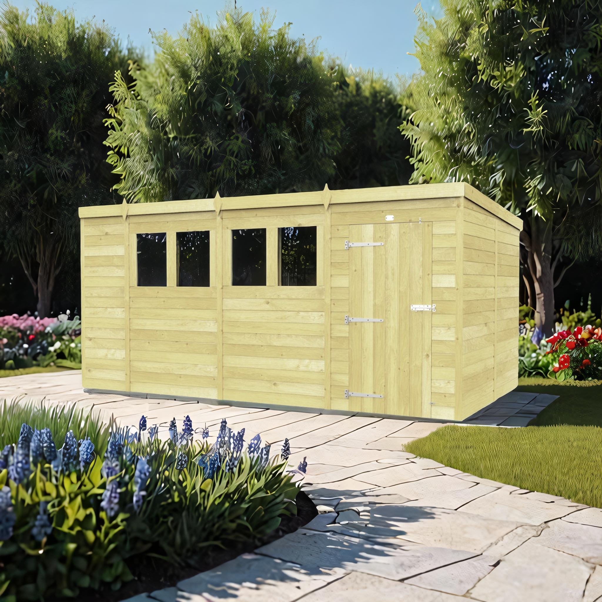 14ft x 8ft Pent Shed