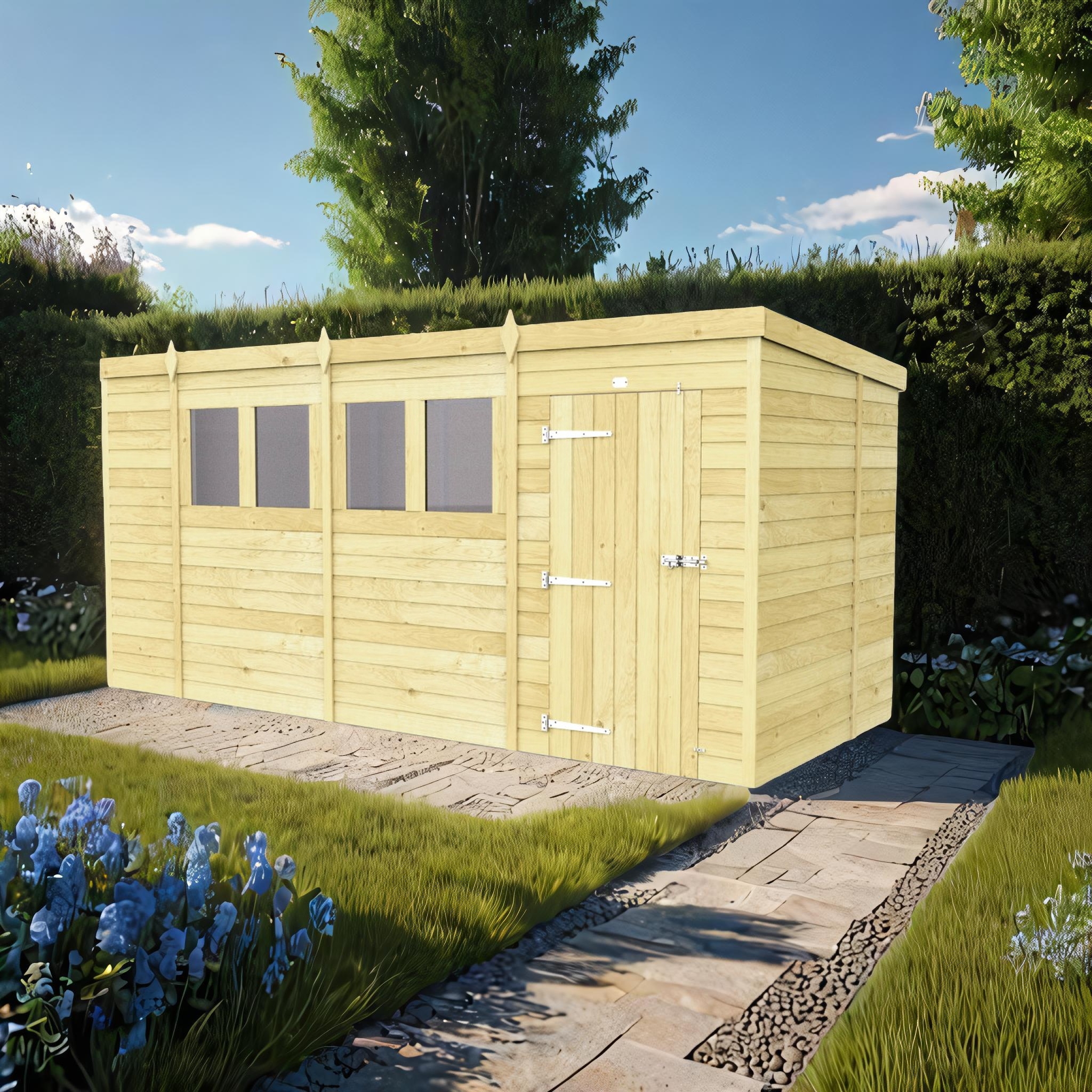 15ft x 7ft Pent Shed
