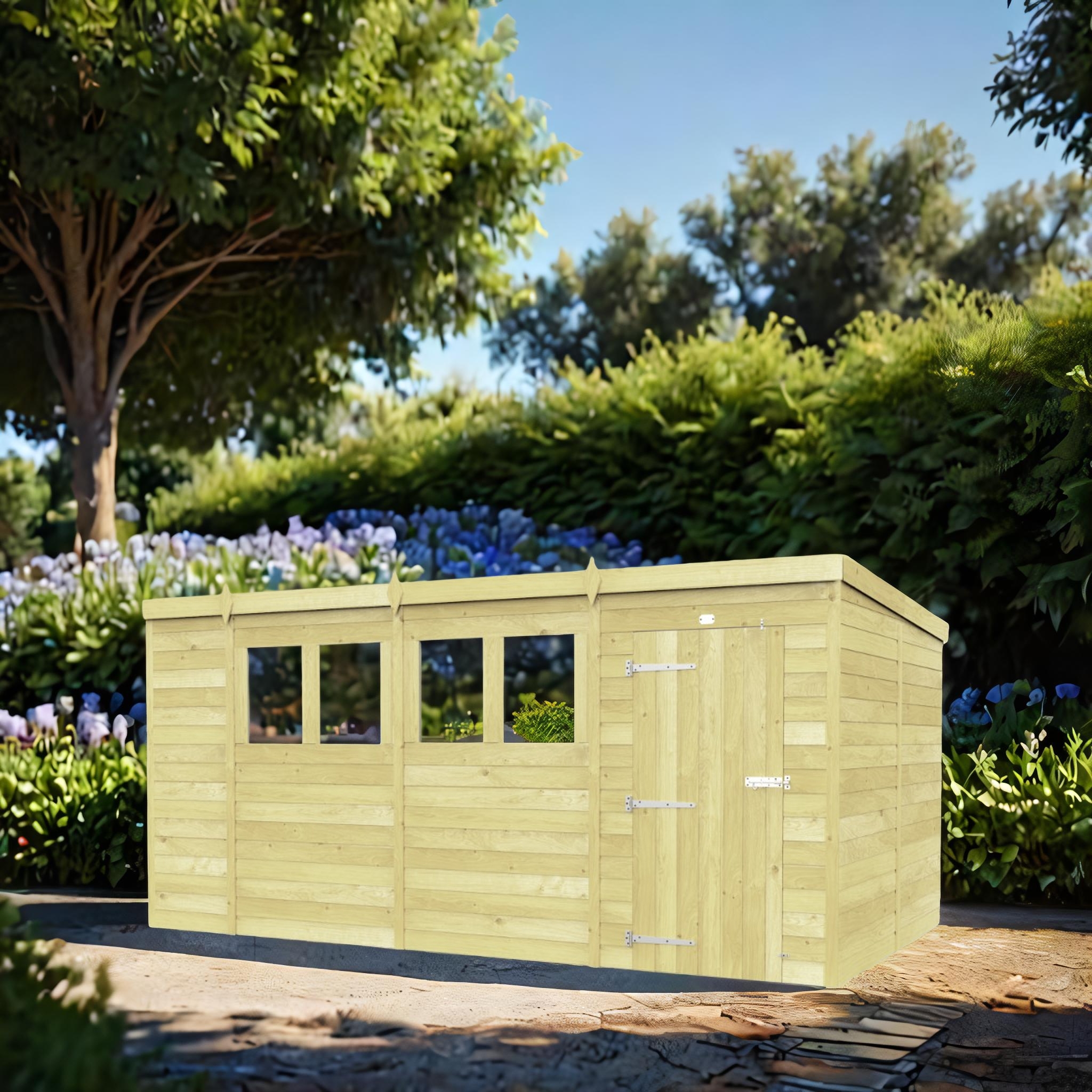 15ft x 8ft Pent Shed