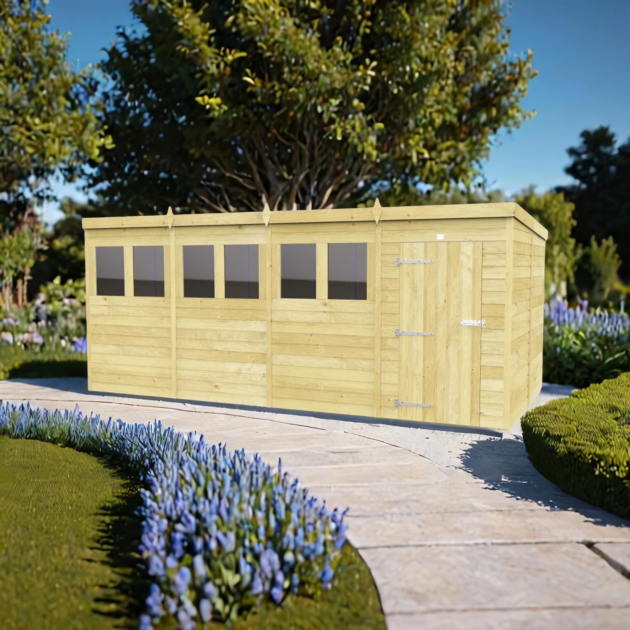 16ft x 8ft Pent Shed