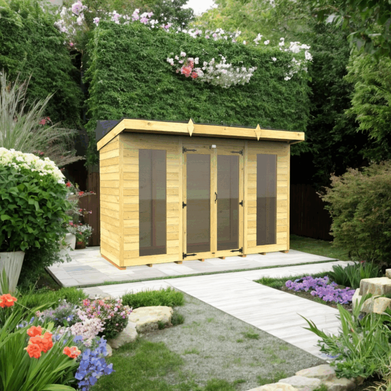 10ft x 4ft Summer House - Choice of Roof & Windows