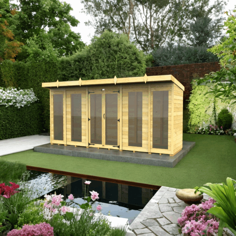 14ft x 4ft Summer House - Choice of Roof & Windows