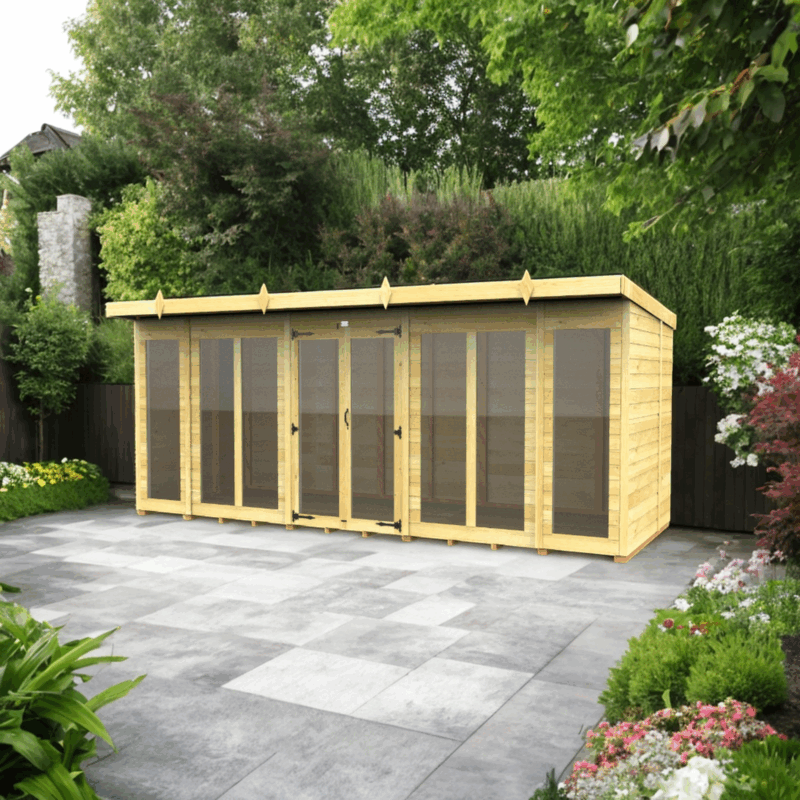 16ft x 5ft Summer House - Choice of Roof & Windows