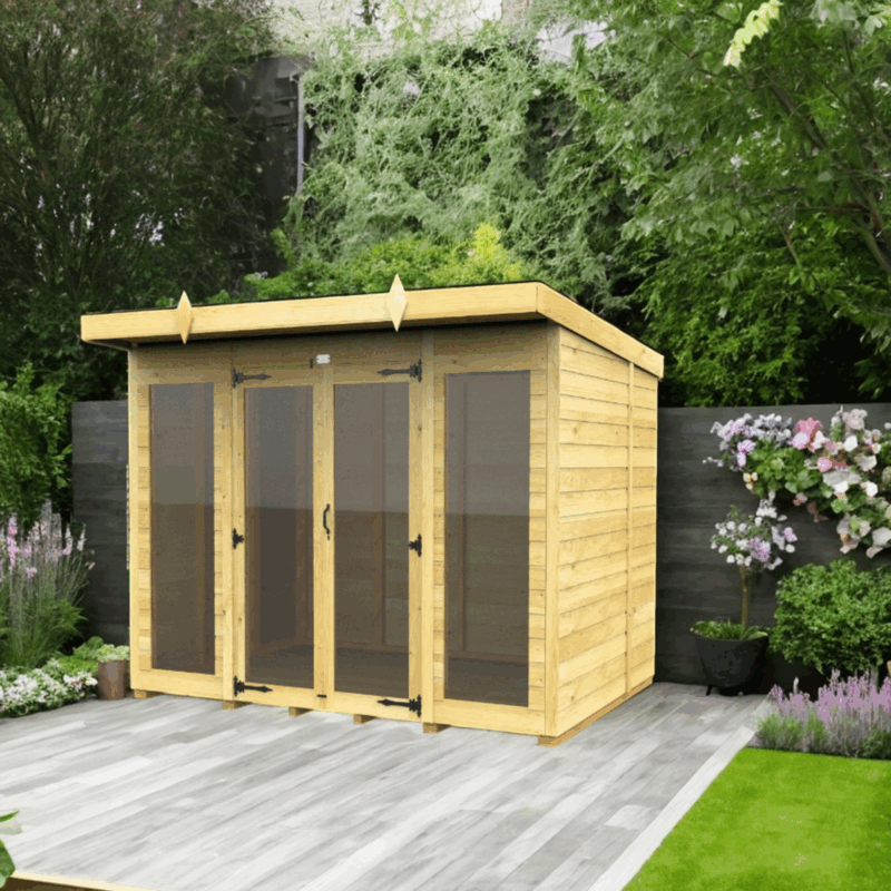 8ft x 6ft Summer House - Choice of Roof & Windows