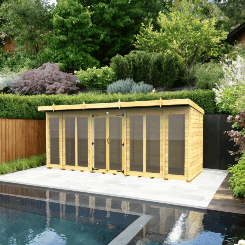 16ft x 6ft Summer House - Choice of Roof & Windows
