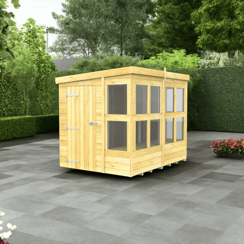 8ft x 6ft Pent Potting Shed