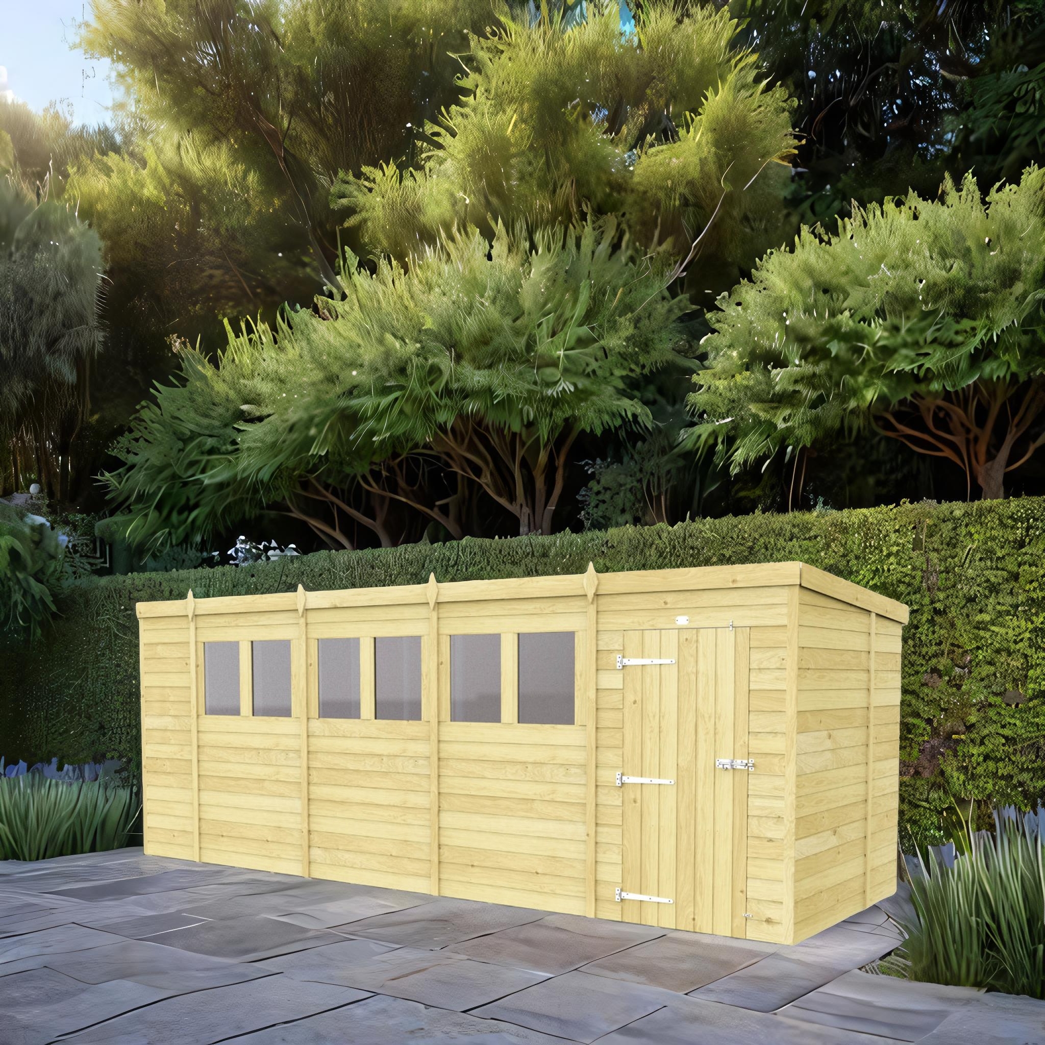 18ft x 7ft Pent Shed