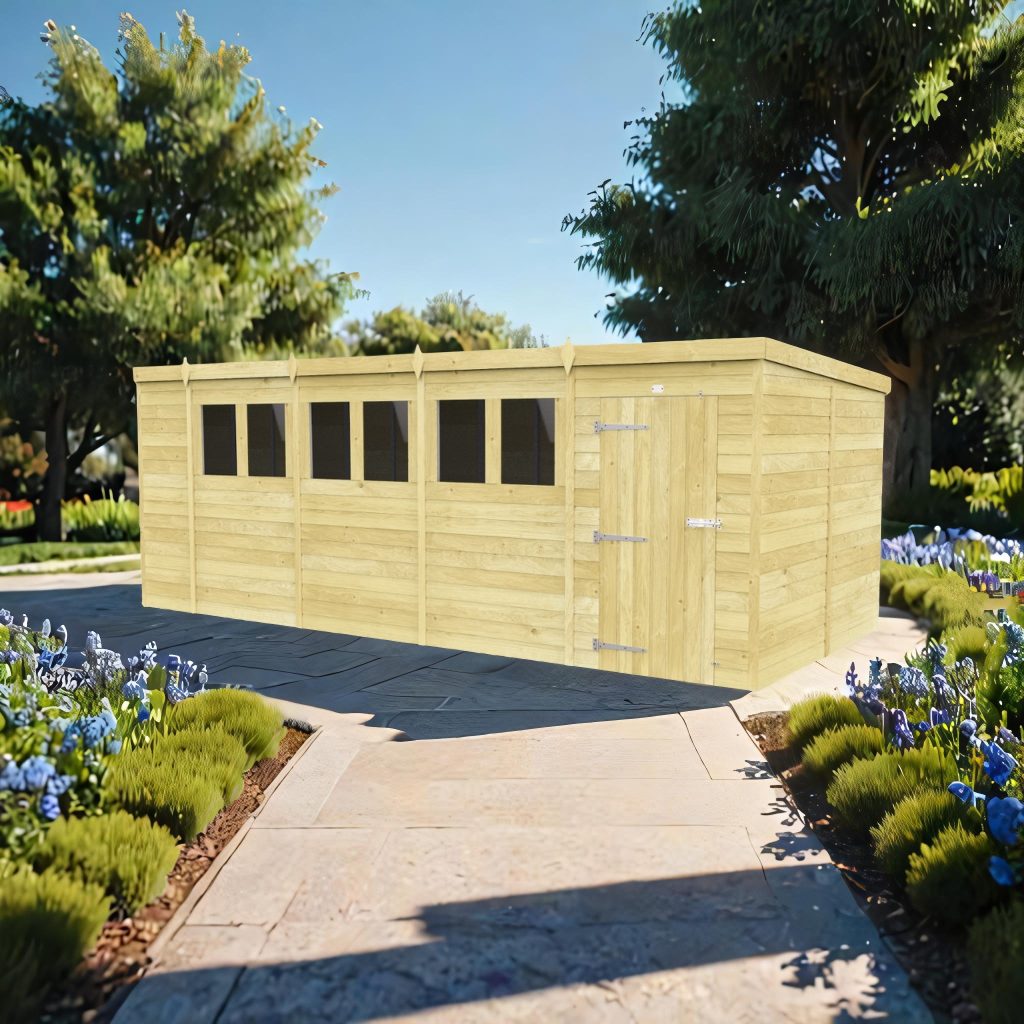 18ft x 8ft Pent Shed
