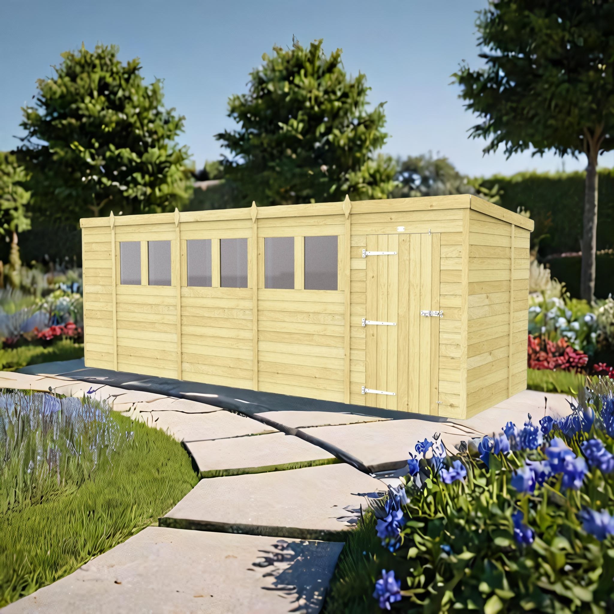 19ft x 7ft Pent Shed