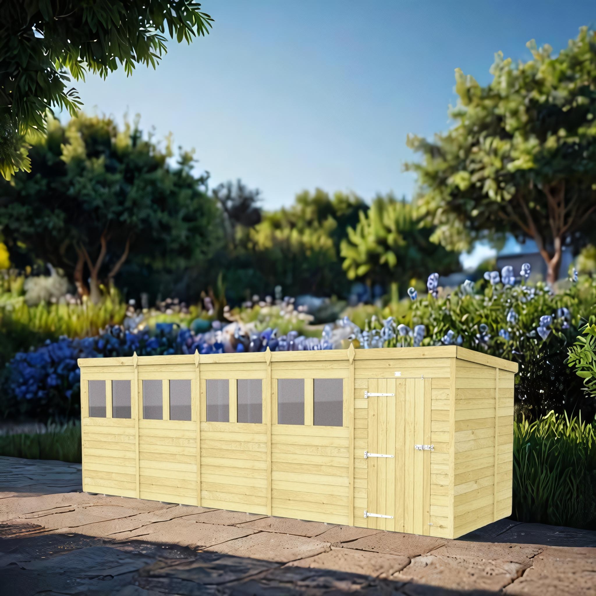 20ft x 7ft Pent Shed