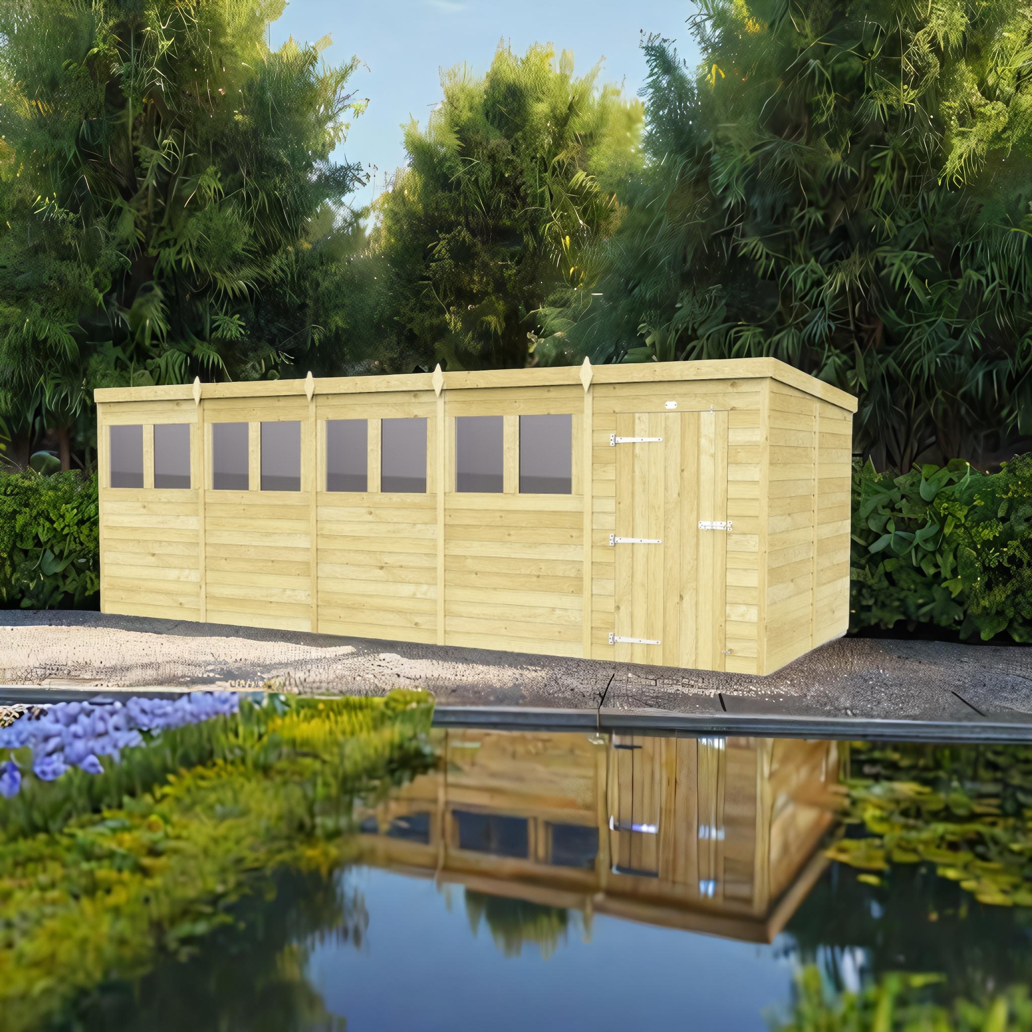 20ft x 8ft Pent Shed
