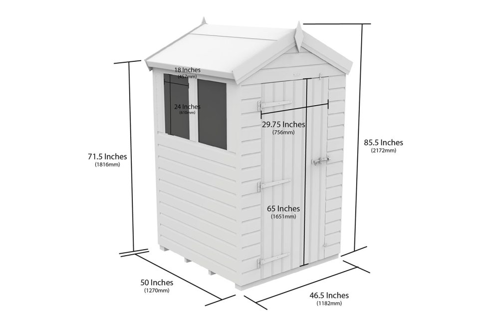 4ft x 4ft Apex Shed (multiple options available) - Image 5