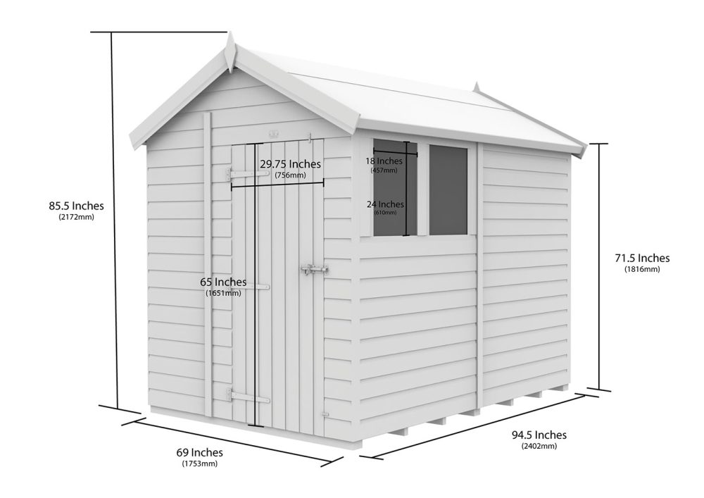 6ft x 8ft Apex Shed (multiple options available) - Image 5