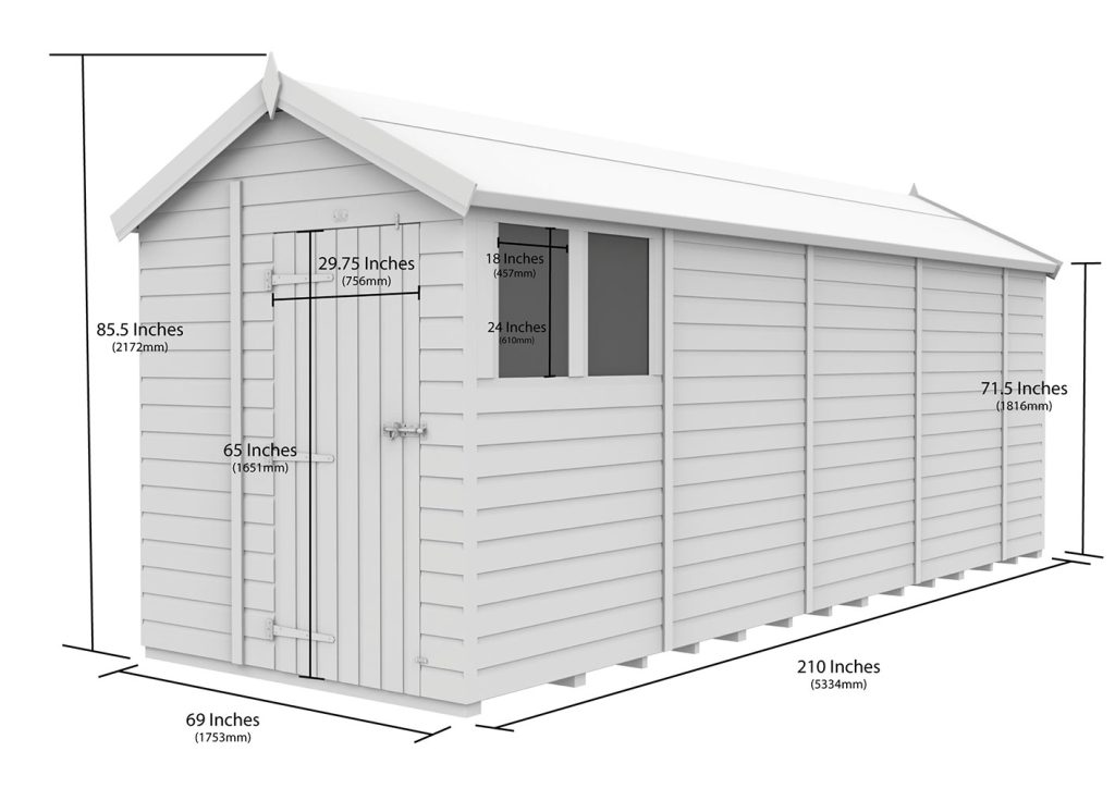 Flat Pack Sheds 6ft x 18ft Apex Shed - Image 5