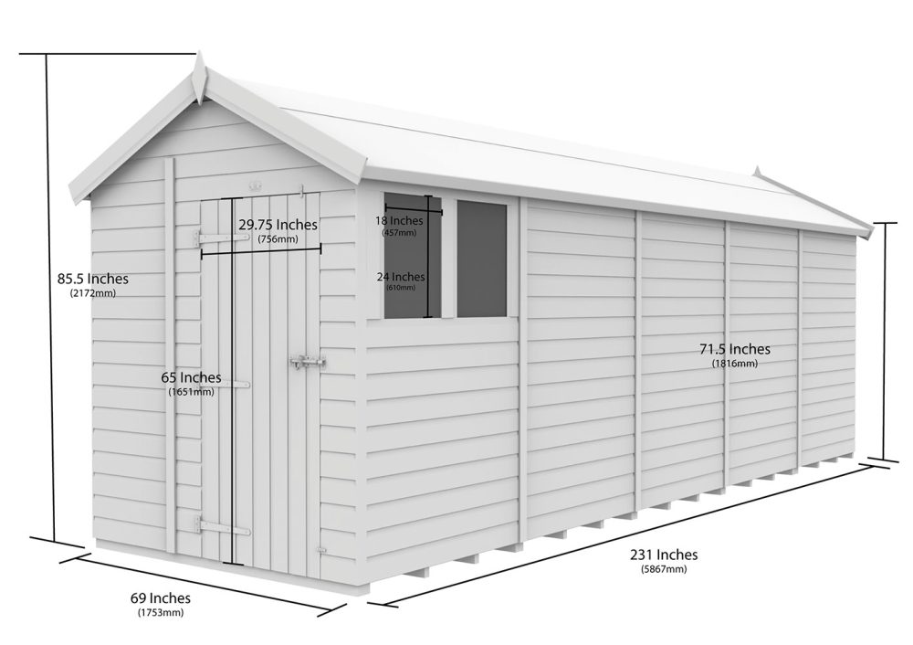6ft x 20ft Apex Shed - Image 5