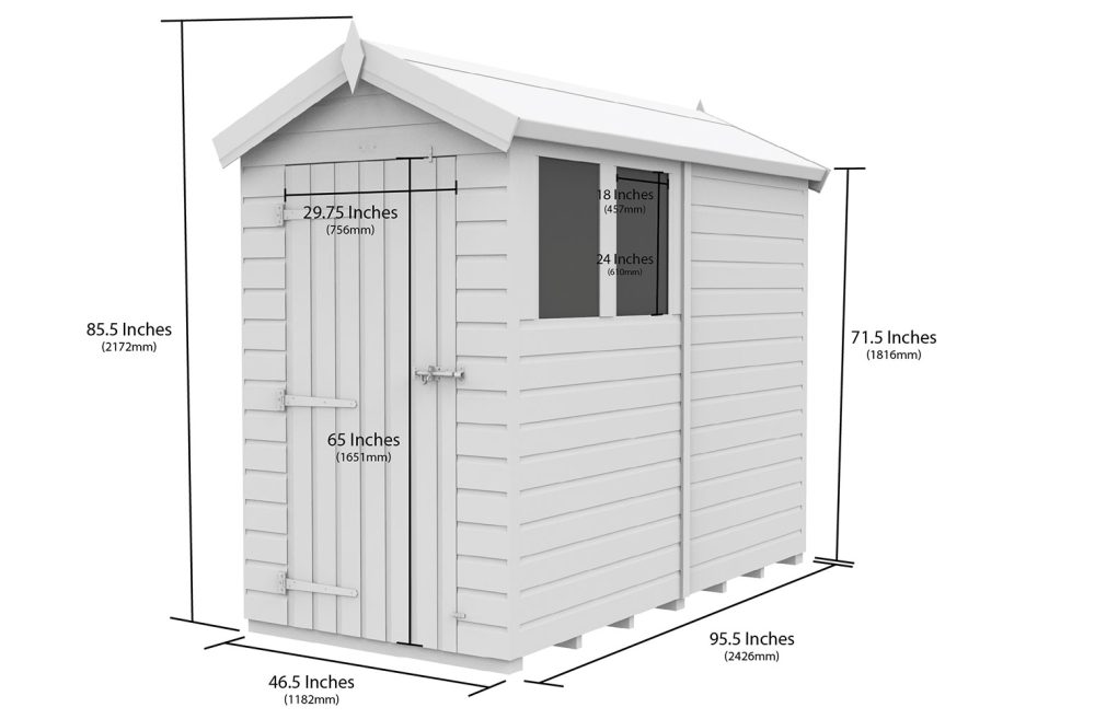 4ft x 8ft Apex Shed (multiple options available) - Image 5