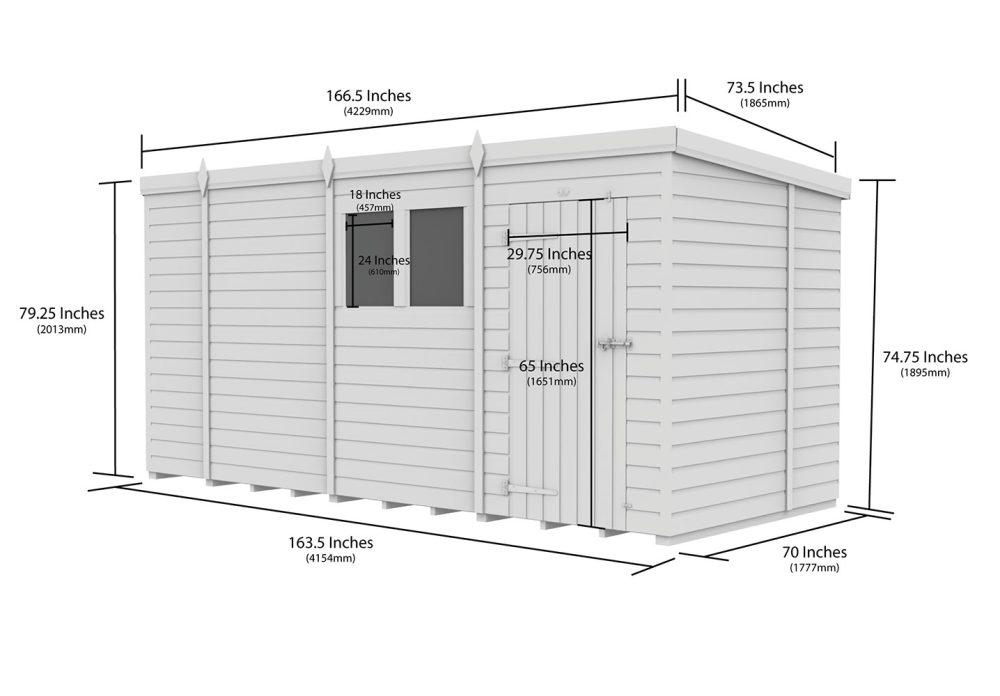 14ft x 6ft Pent Shed - Image 5