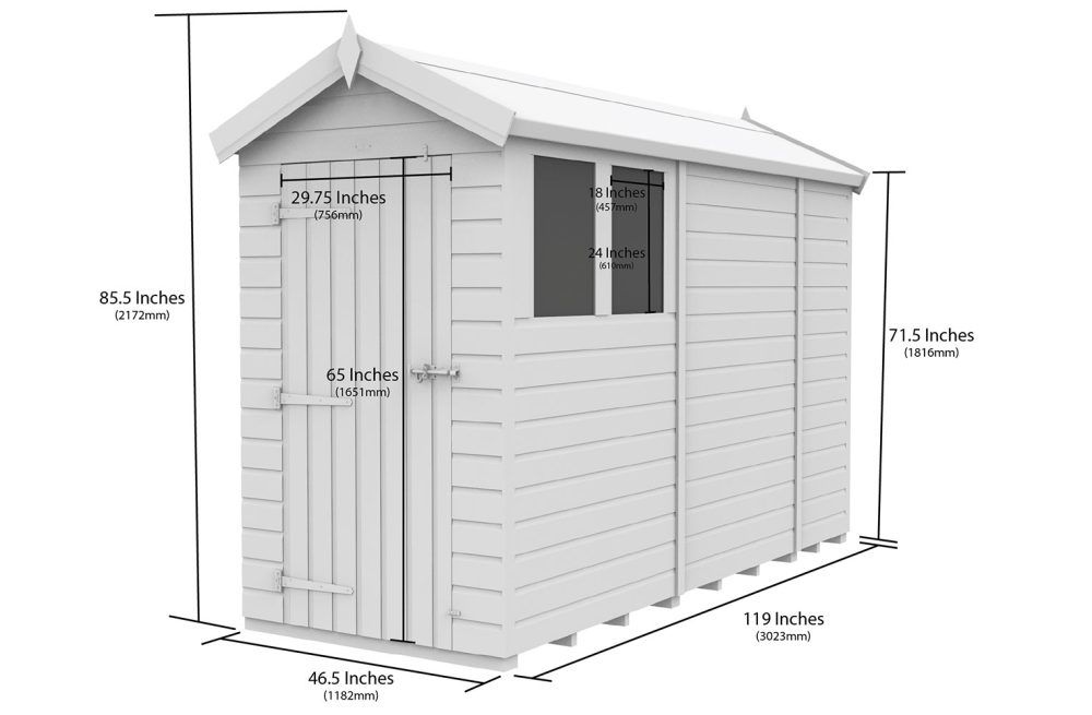 4ft x 10ft Apex Shed (multiple options available) - Image 5