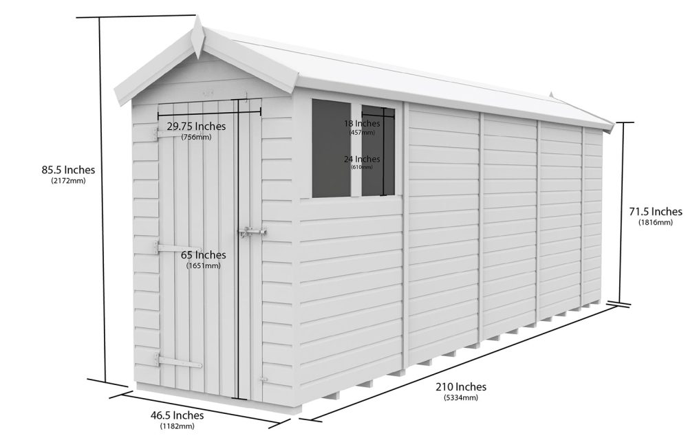 4ft x 18ft Apex Shed (multiple options available) - Image 5