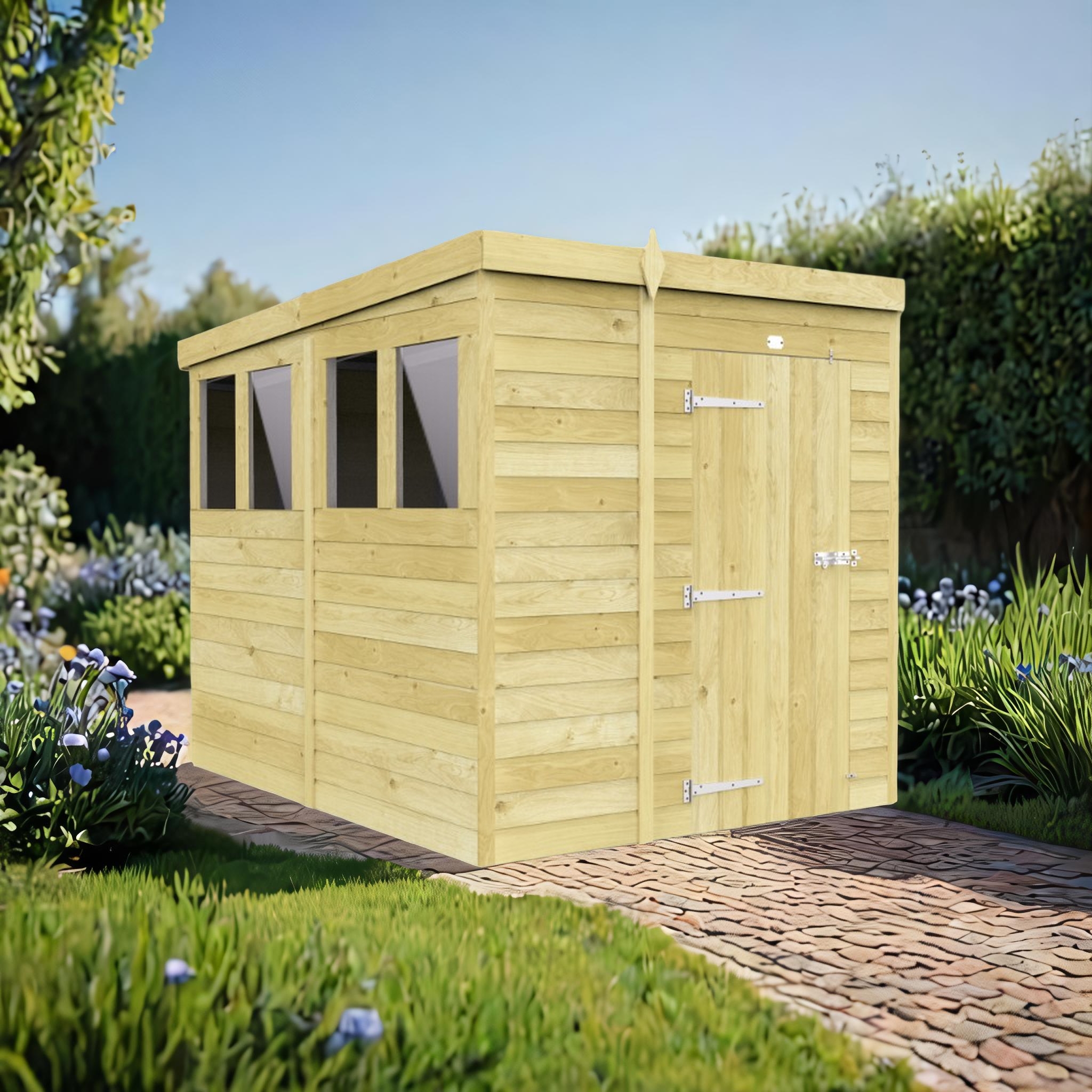 5ft x 8ft Pent Shed