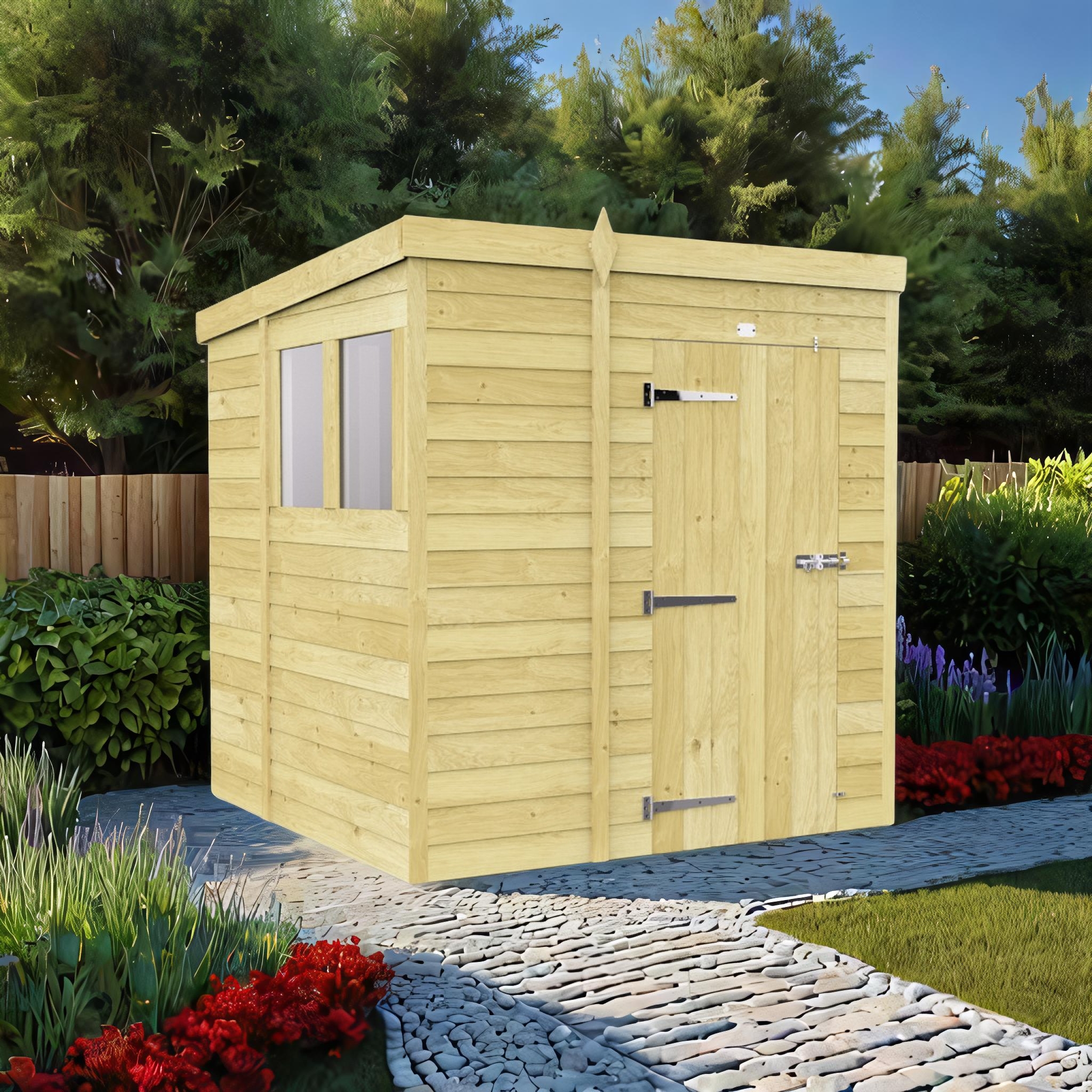 6ft x 7ft Pent Shed