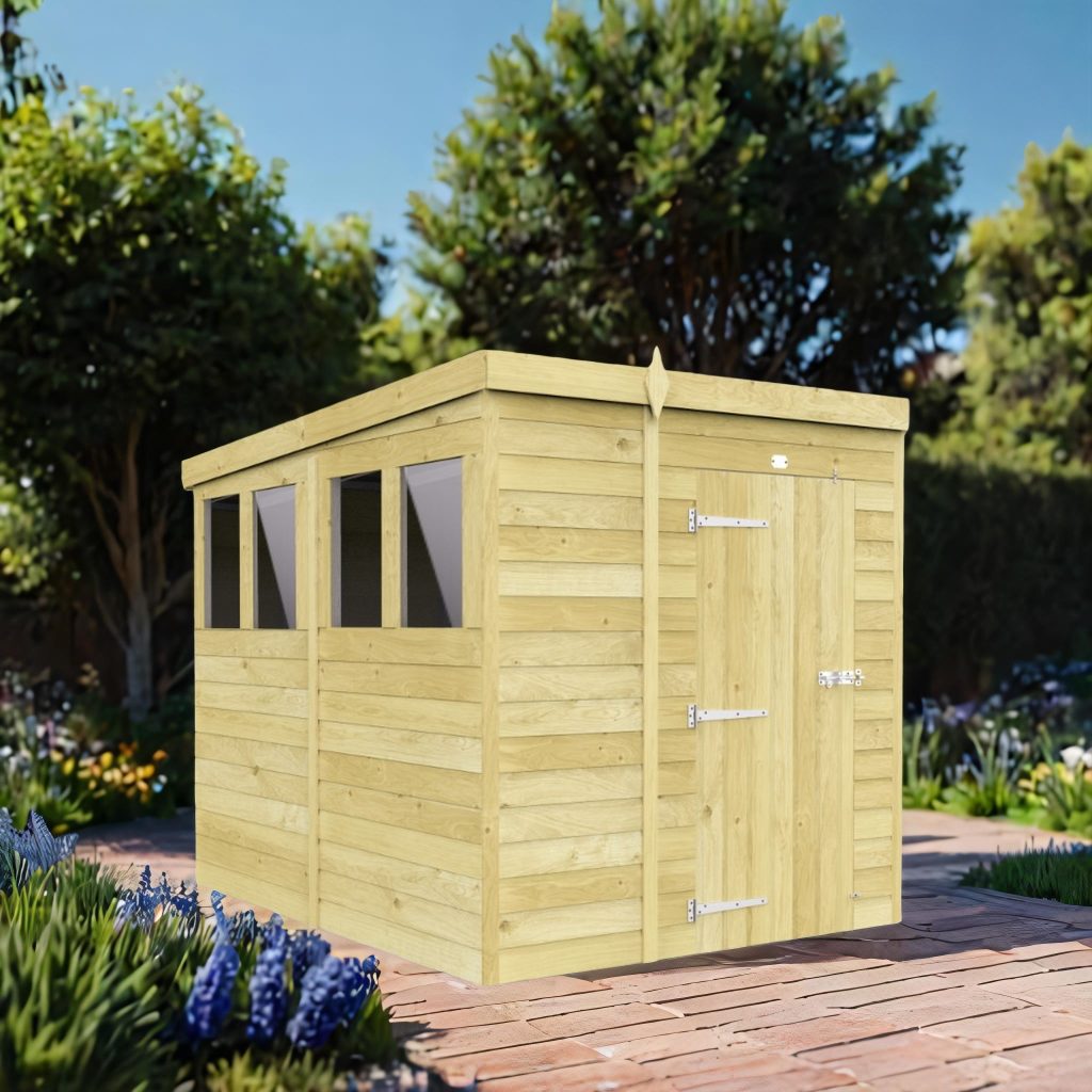 6ft x 8ft Pent Shed