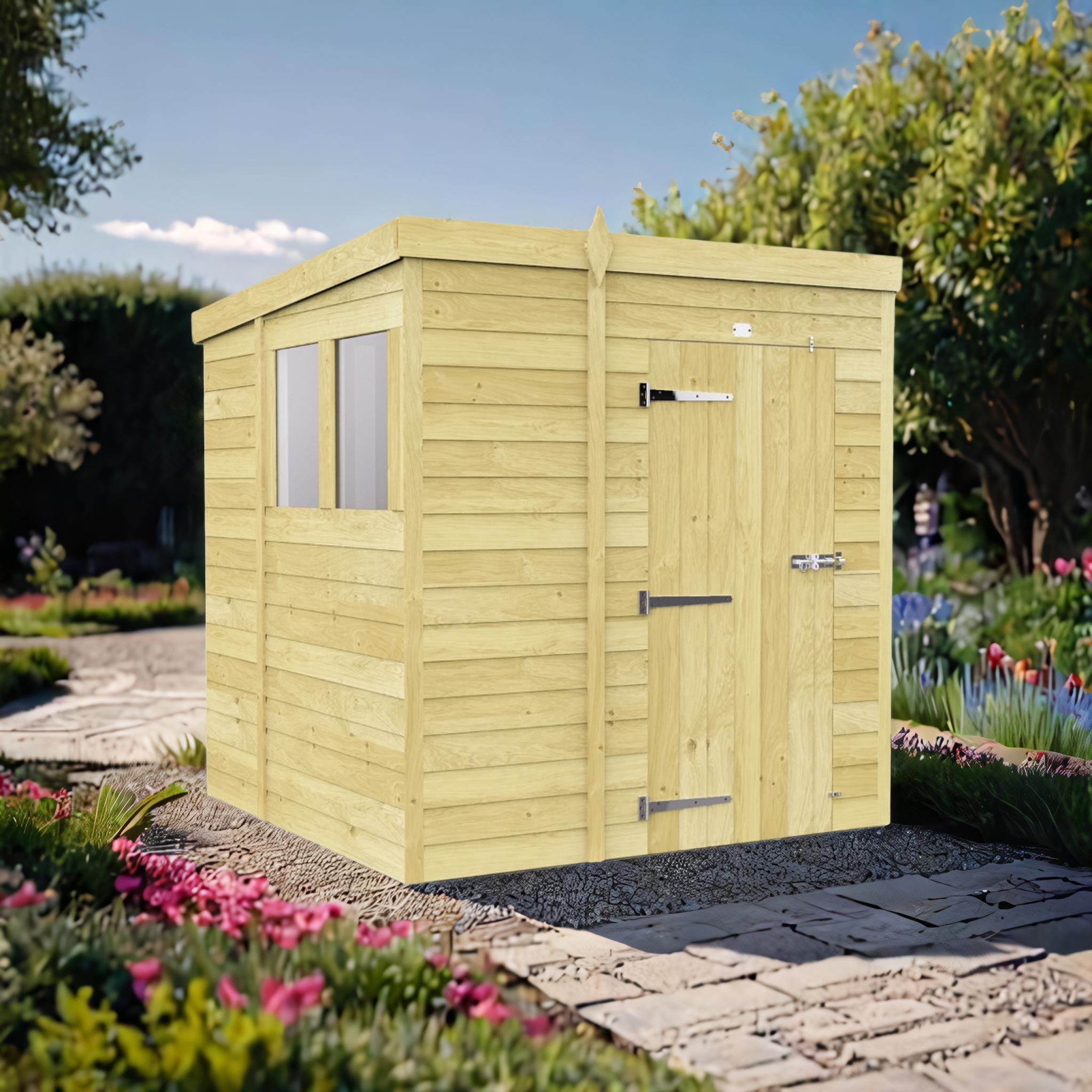 7ft x 7ft Pent Shed