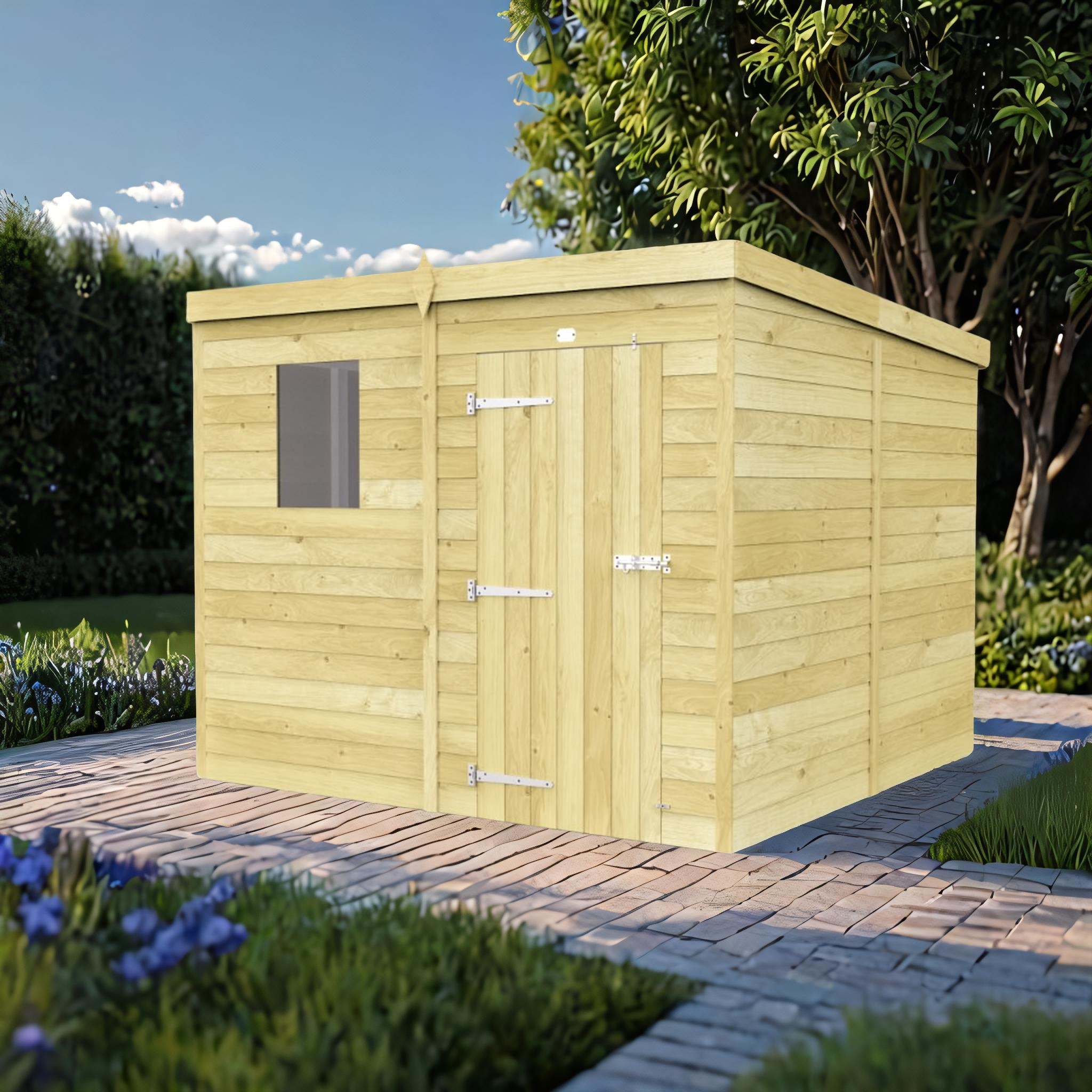 7ft x 8ft Pent Shed
