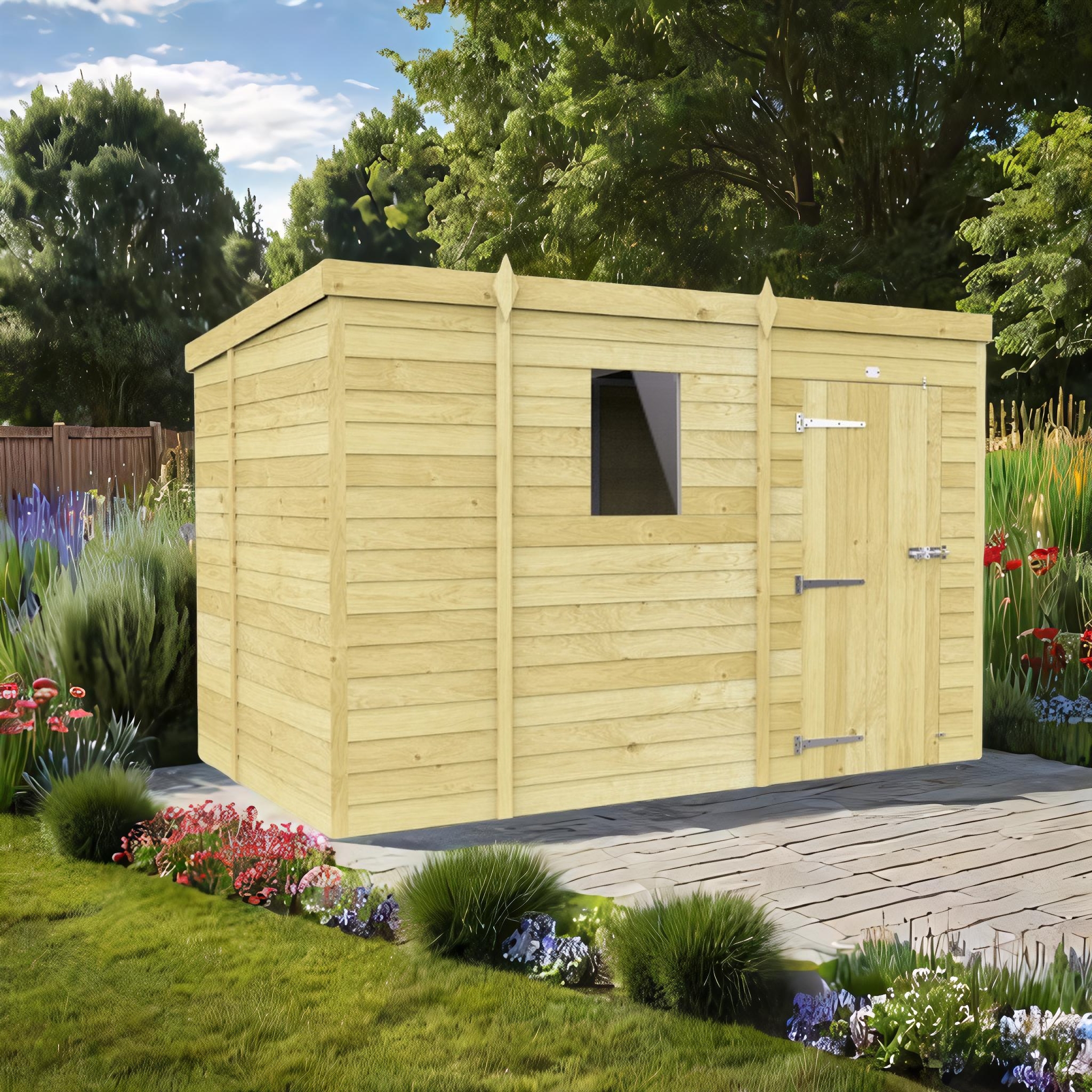 9ft x 7ft Pent Shed