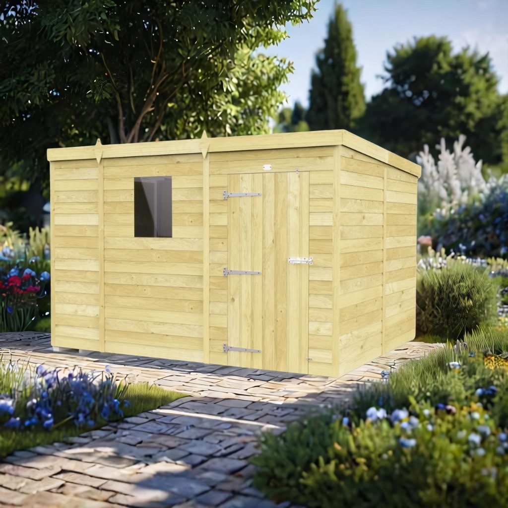 9ft x 8ft Pent Shed