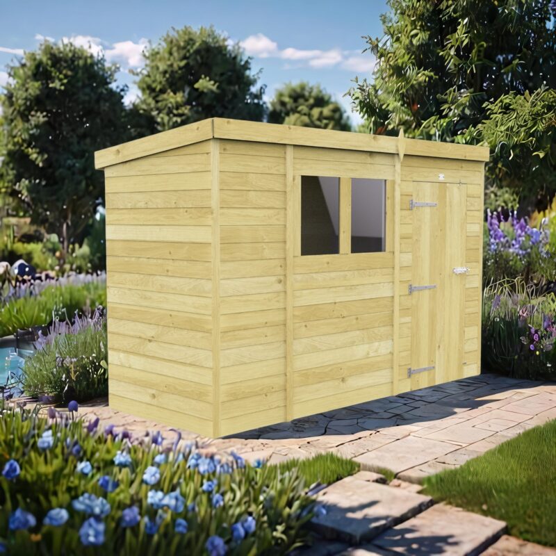 10ft x 4ft Pent Shed