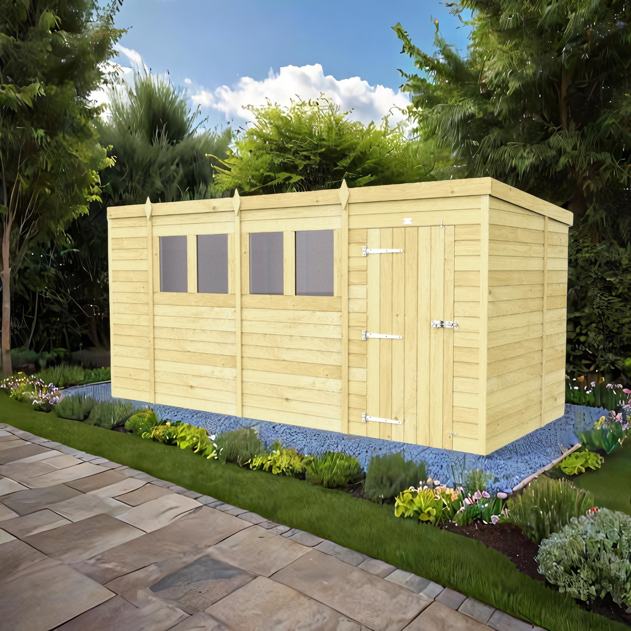 14ft x 6ft Pent Shed