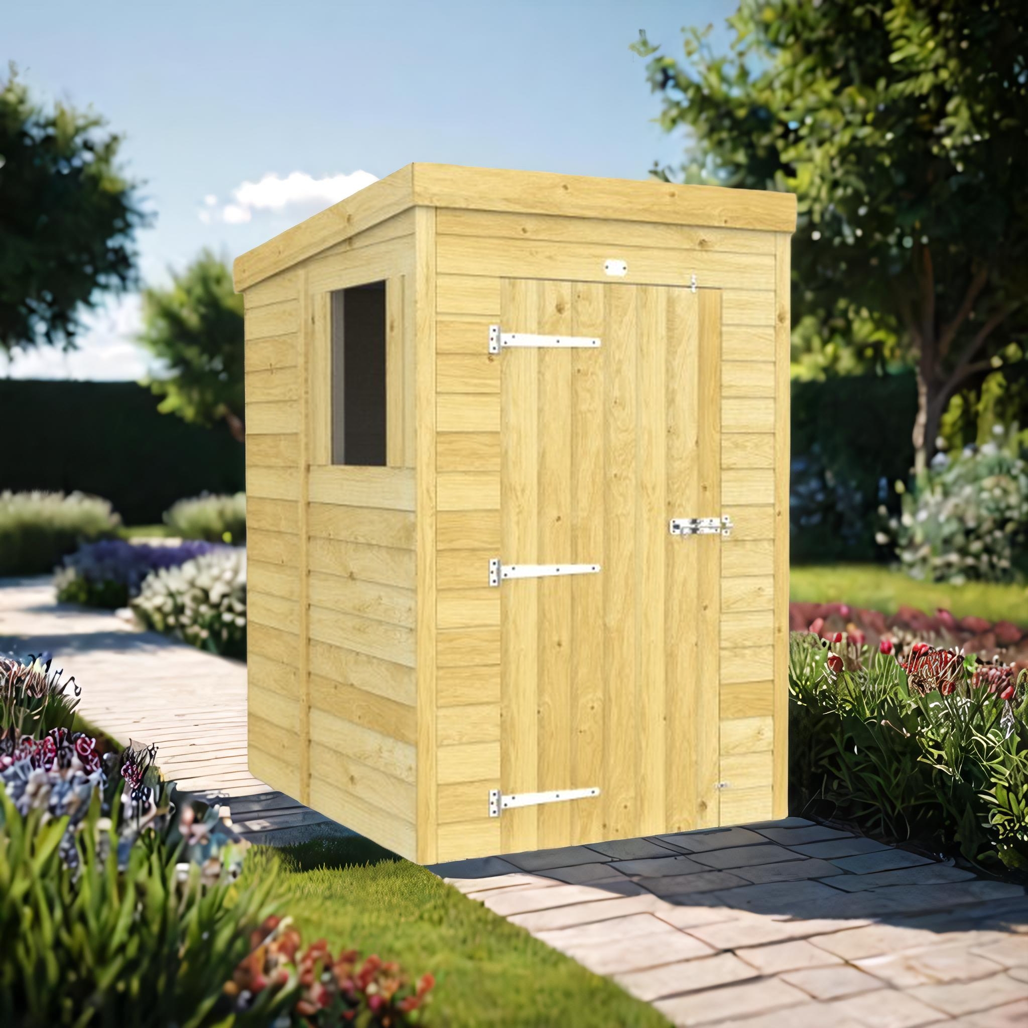 4ft x 5ft Pent Shed
