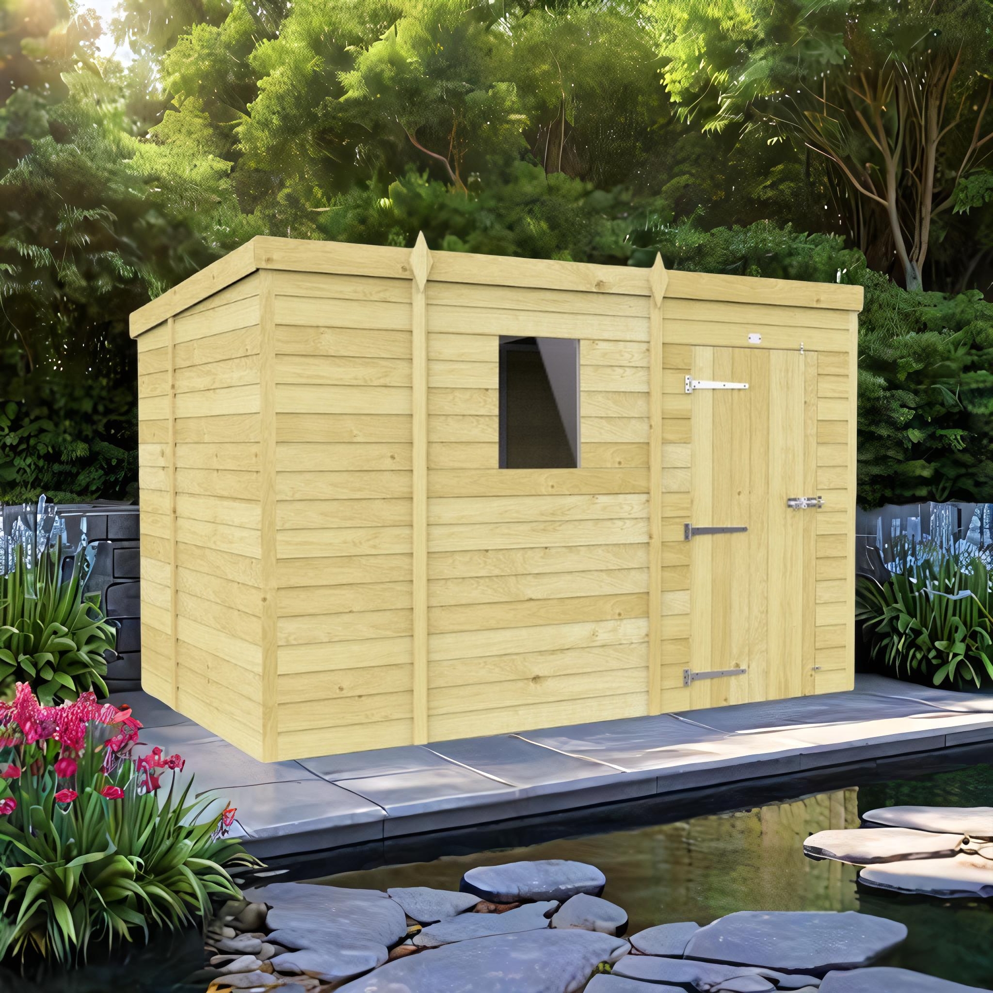 9ft x 6ft Pent Shed