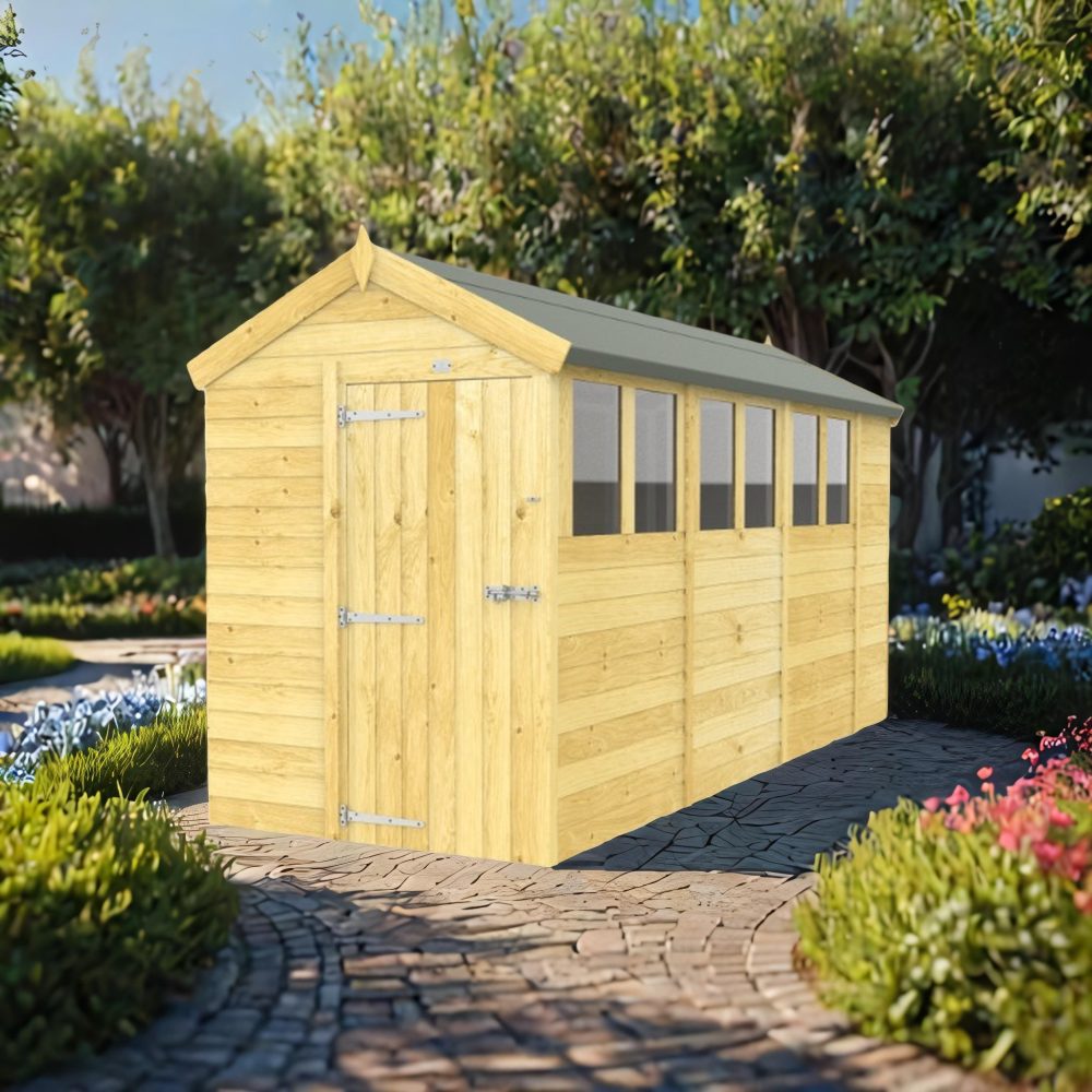 5ft x 14ft Apex Shed