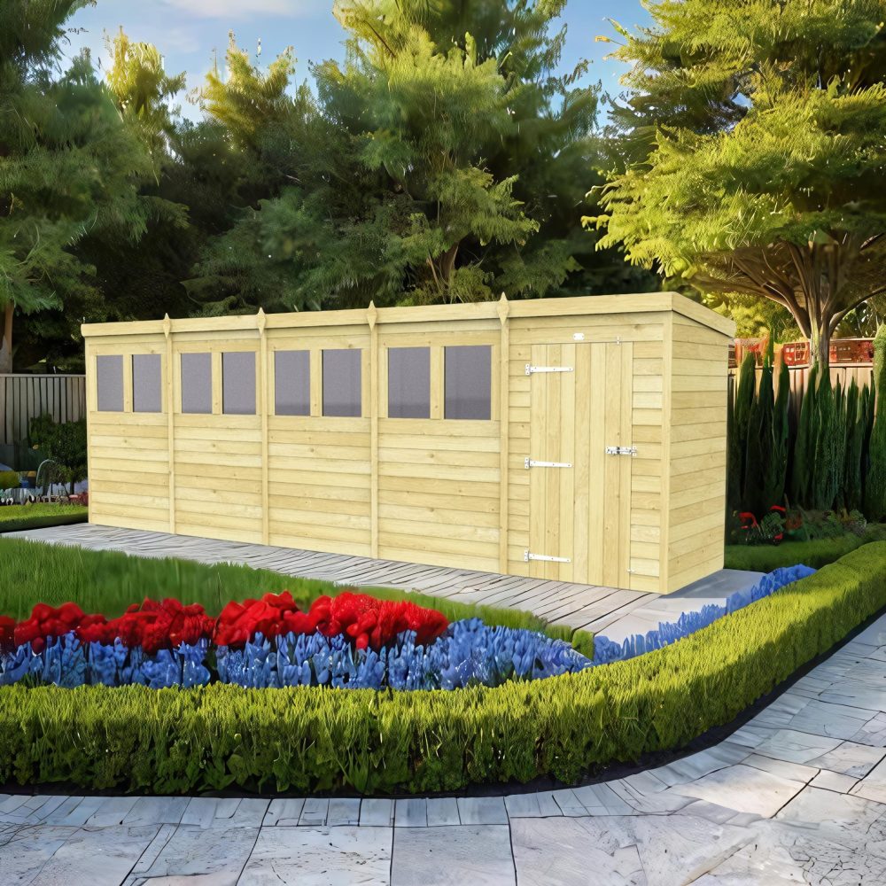 20ft x 4ft Pent Shed