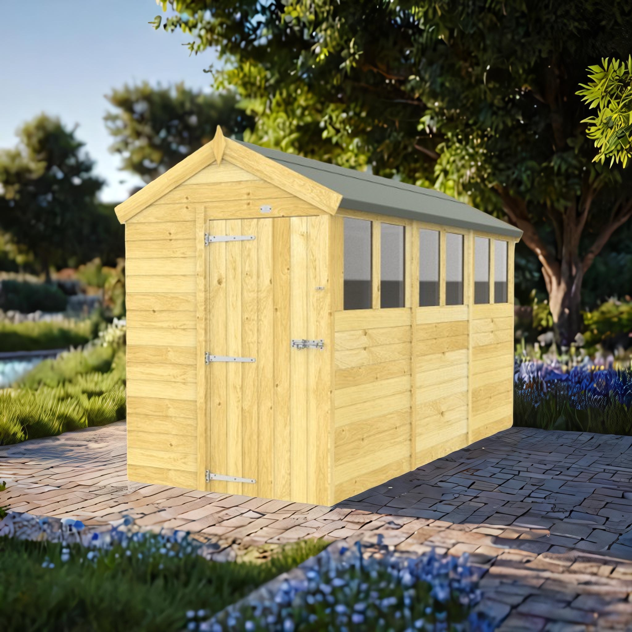 5ft x 12ft Apex Shed
